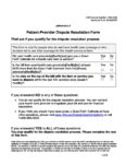 preview image of first page Appendix 4 (Patient-Provider Dispute Resolution Initiation Form Notice)